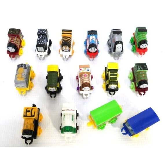 THOMAS & Friends tiny trains set of 15 approx 2" long each MATTEL 2014 #3 - Picture 2 of 3